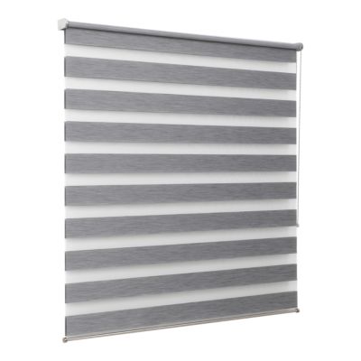 Store enrouleur jour / nuit sans perçage Brize gris chiné l.180 x H.240cm Goodhome
