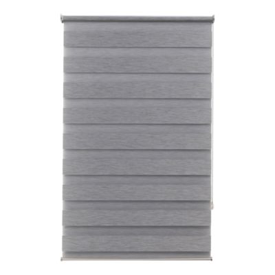Store enrouleur jour / nuit sans perçage Brize gris chiné l.90 x H.180cm Goodhome