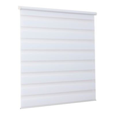 Store enrouleur jour / nuit sans perçage Elin 2 blanc cassé l.120 x H.180cm Goodhome