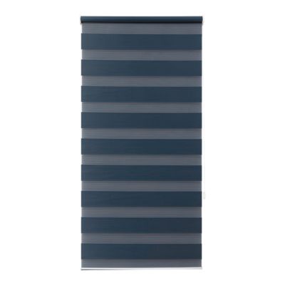 Store enrouleur jour / nuit sans perçage Elin 2 bleu l.55 x H.180cm Goodhome