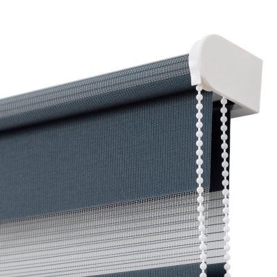 Store enrouleur jour / nuit sans perçage Elin 2 bleu l.55 x H.180cm Goodhome