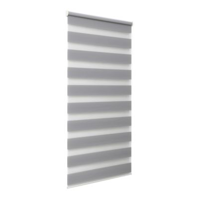 Store enrouleur jour / nuit sans perçage Elin 2 gris béton l.40 x H.140cm Goodhome