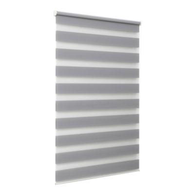 Store enrouleur jour / nuit sans perçage Elin 2 gris béton l.80 x H.180cm Goodhome