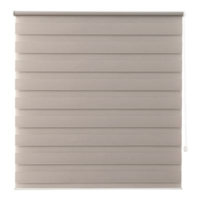 Store enrouleur jour / nuit sans perçage Elin 2 gris perle l.180 x H.240cm Goodhome