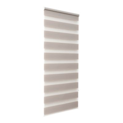 Store enrouleur jour / nuit sans perçage Elin 2 gris perle l.45 x H.140cm Goodhome