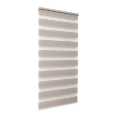 Store enrouleur jour / nuit sans perçage Elin 2 gris perle l.55 x H.180cm Goodhome