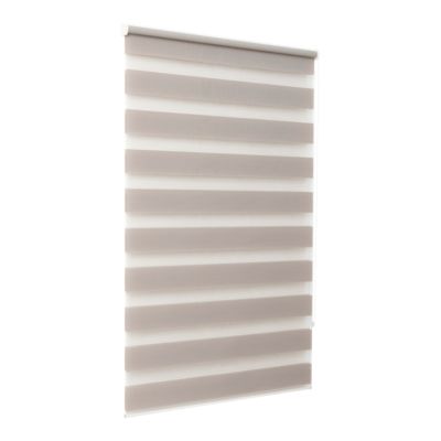 Store enrouleur jour / nuit sans perçage Elin 2 gris perle l.75 x H.240cm Goodhome