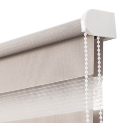 Store enrouleur jour / nuit sans perçage Elin 2 gris perle l.80 x H.180cm Goodhome