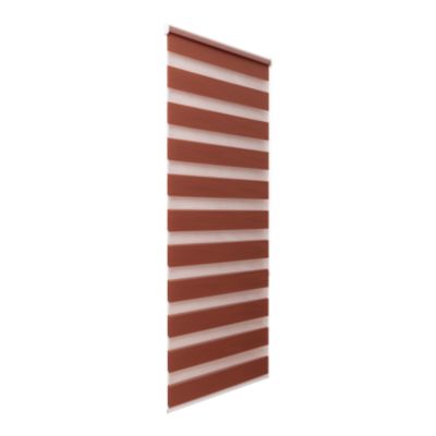 Store enrouleur jour / nuit sans perçage Elin 2 terracotta l.40 x H.140cm Goodhome