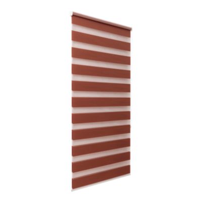 Store enrouleur jour / nuit sans perçage Elin 2 terracotta l.55 x H.180cm Goodhome