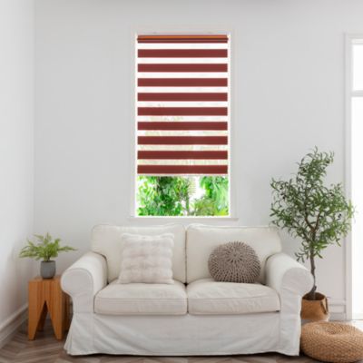 Store enrouleur jour / nuit sans perçage Elin 2 terracotta l.60 x H.180cm Goodhome