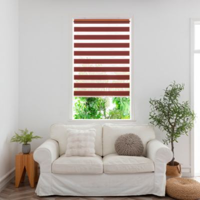 Store enrouleur jour / nuit sans perçage Elin 2 terracotta l.80 x H.180cm Goodhome