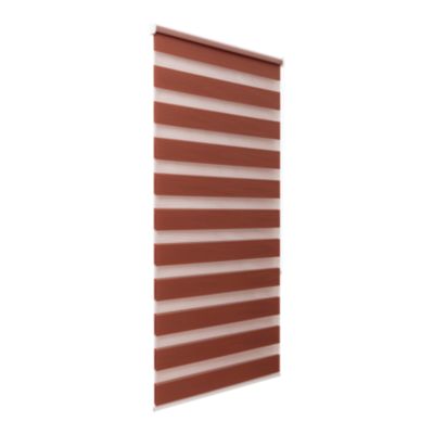 Store enrouleur jour / nuit sans perçage Elin 2 terracotta l.80 x H.180cm Goodhome