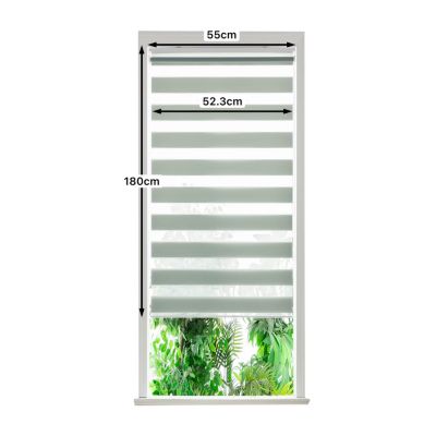 Store enrouleur jour / nuit sans perçage Elin 2 vert céladon l.55 x H.180cm Goodhome