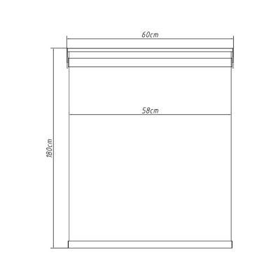 Store enrouleur jour / nuit sans perçage Keston blanc cassé l.60 x H.180cm Goodhome