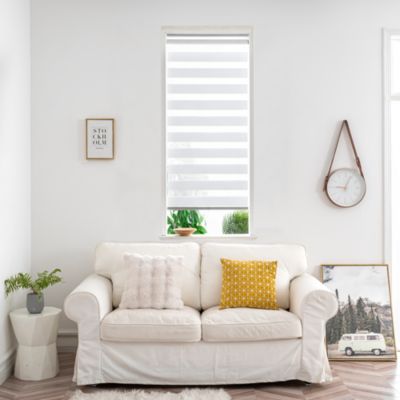 Store enrouleur jour / nuit sans perçage Keston blanc cassé l.60 x H.180cm Goodhome