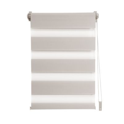 Store enrouleur jour / nuit taupe l.122cm x H.190cm Madeco