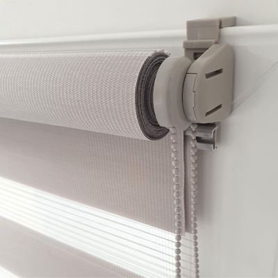 Store enrouleur jour / nuit taupe l.122cm x H.190cm Madeco