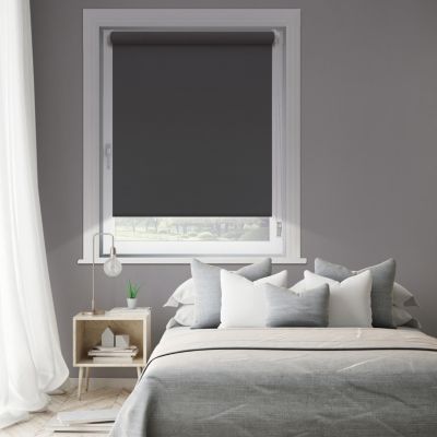 Store enrouleur miniroll occultant Madeco l.62 x H.170cm gris foncé