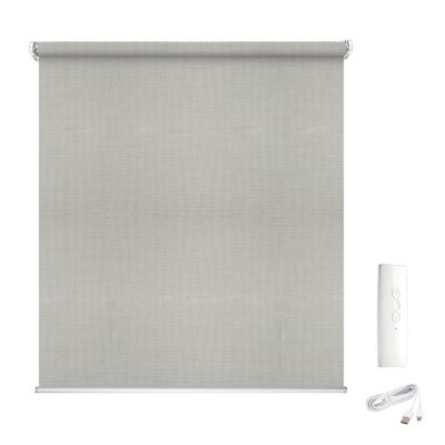 Store enrouleur motorisé thermique gris l.150 x H.250cm Madeco