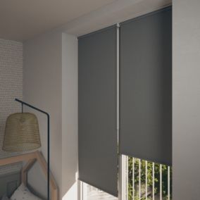 Store enrouleur occulant Boreas pose facile gris béton L.240 x l.60cm GoodHome