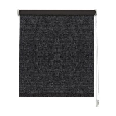 Store enrouleur Occultant ancona effet tweed Madeco l.120cm x H.190cm gris anthracite