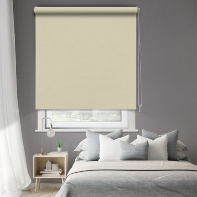 Store enrouleur occultant beige écru l.180 x H.190cm Madeco