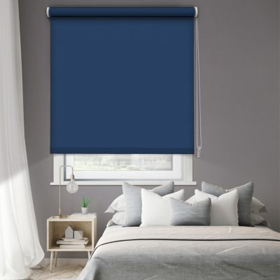 GTPBAO Store Enrouleur Film Bleu Stores Enrouleurs Miroir Sans Tain, Store Enroulable Anti-UV Et Imperméable Pour Véranda, Salon, Bureau(Side Install,120x200cm/47x79in