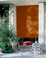 Store enrouleur occultant bois tissé intérieur et extérieur Ballauff orange 120/130 x 220 cm