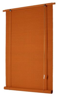Store enrouleur occultant bois tissé intérieur et extérieur orange H.200 x l.100/110cm Ballauff