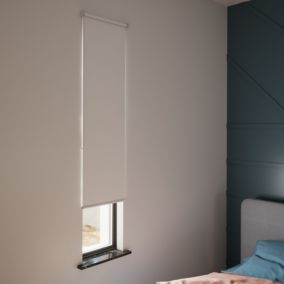 Store enrouleur occultant Boreas pose facile blanc L.140 x l. 40cm Goodhome