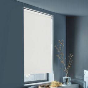 Store enrouleur occultant Boreas pose facile blanc L.180 x l. 60cm Goodhome