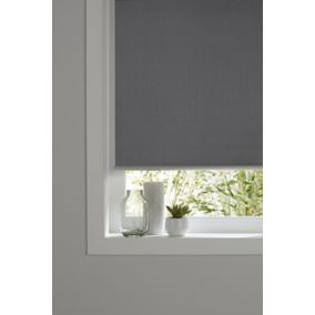 Store enrouleur occultant Colours Ilas polyester gris 160 x 240 cm