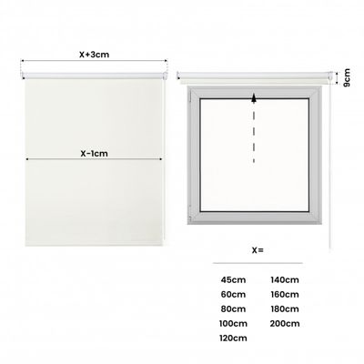 Store Enrouleur Occultant Écru  140 x 250 cm