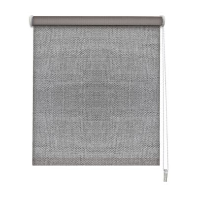 Store enrouleur occultant effet tweed gris l.90cm x H.190cm Madeco