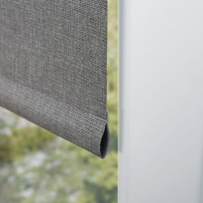 Store enrouleur occultant effet tweed gris l.90cm x H.190cm Madeco