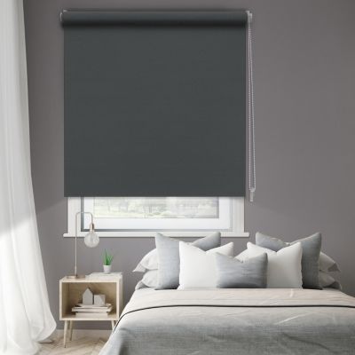 Store enrouleur occultant gris anthracite l.180 x H.250cm Madeco