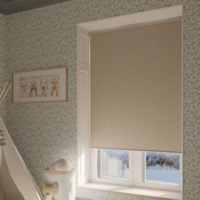 Store enrouleur occultant isolant Iwerne pose facile beige L.180 x l.120cm GoodHome