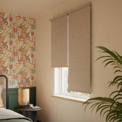 Store enrouleur occultant Novan pose facile beige taupe L.180 x l.55cm GoodHome