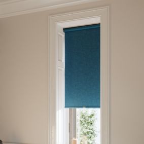 Store enrouleur occultant Novan pose facile bleu saphir L.180 x l.55cm Goodhome