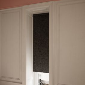 Store enrouleur occultant Novan pose facile noir L.240 x l.75cm Goodhome