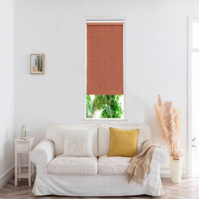 Store enrouleur occultant Novan pose facile terracotta L.140 x l.40cm Goodhome