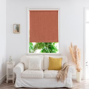 Store enrouleur occultant Novan pose facile terracotta L.180 x l.120cm Goodhome