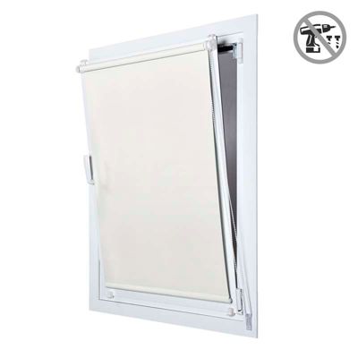 Store Enrouleur Occultant sans perçage EasyFix Écru 45 x 180 cm