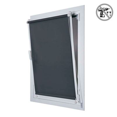 Store Enrouleur Occultant sans perçage EasyFix Gris 60 x 180 cm