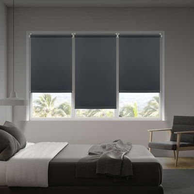 Store Enrouleur Occultant sans perçage EasyFix Gris 60 x 180 cm