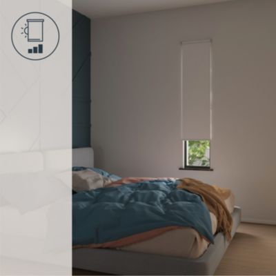 Store enrouleur occultant sans perçage Boreas 2 blanc l.40 x H.140cm Goodhome
