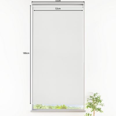 Store enrouleur occultant sans perçage Boreas 2 blanc l.55 x H.180cm Goodhome