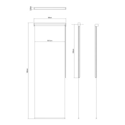 Store enrouleur occultant sans perçage Boreas 2 blanc l.60 x H.180cm Goodhome