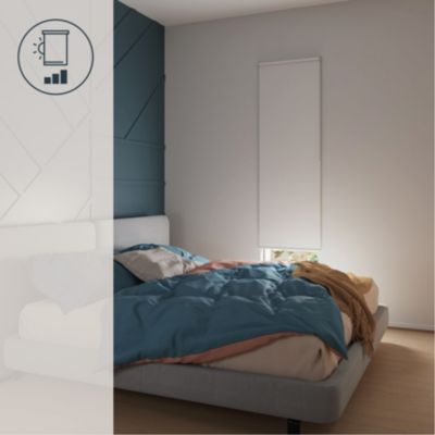 Store enrouleur occultant sans perçage Boreas 2 blanc l.60 x H.240cm Goodhome